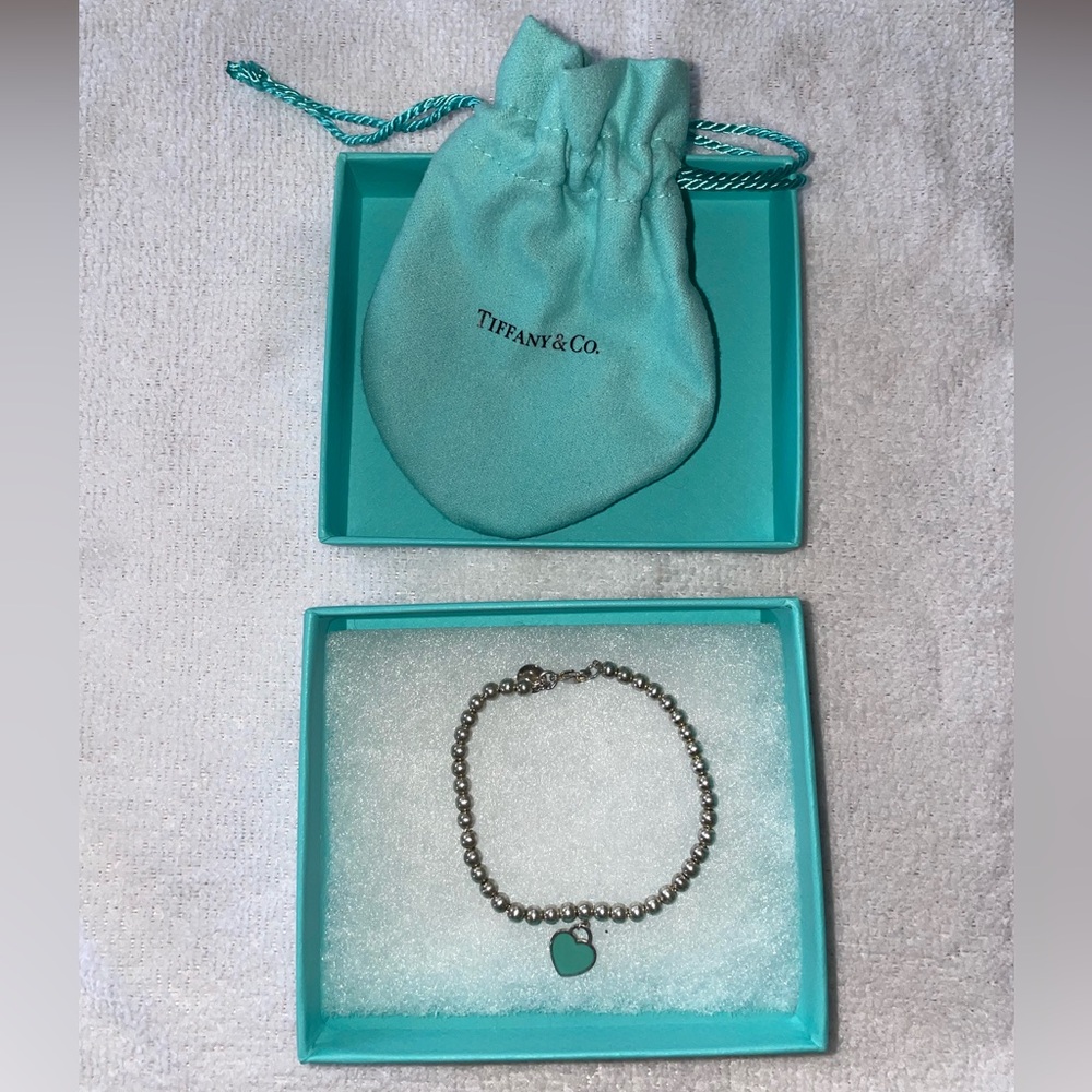 Tiffany & Co. Return to Tiffany Bead Bracelet with Turquoise Heart